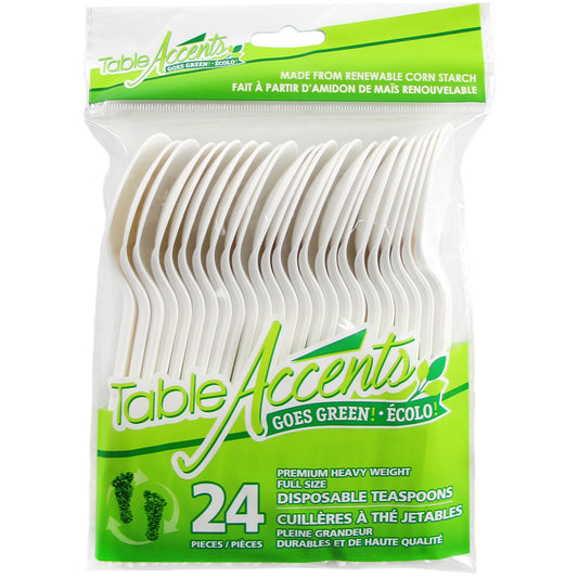 Cutlery Teaspoon Bioplastic - 24/pack 24/cs