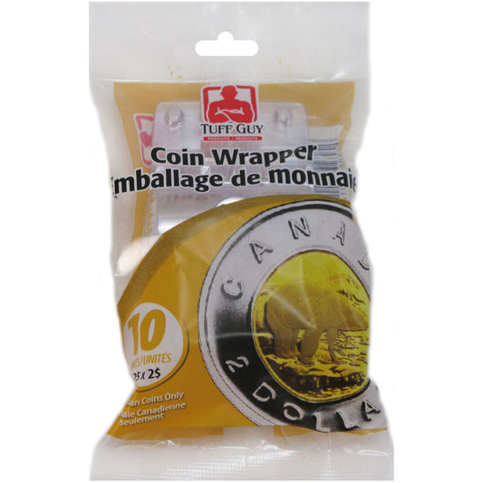 Coin Wrapper $2 Plastic - 10/pack