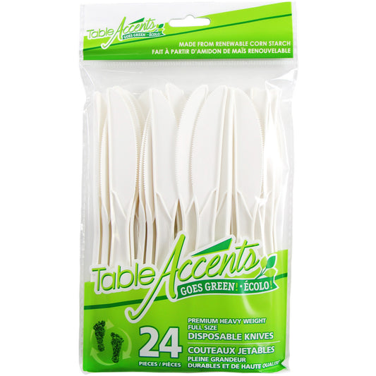 Cutlery Knives Bioplastic - 24/pack 24/cs