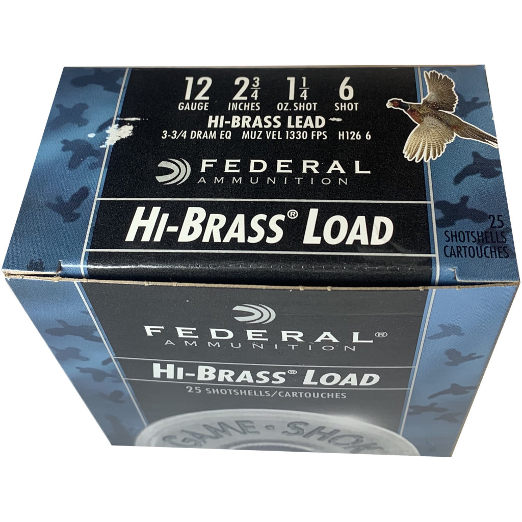 H126 6 12gauge 2 3/4" Hi-Brass  25/bx