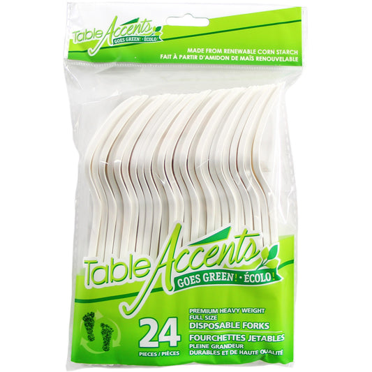 Cutlery Forks Bioplastic - 24/pack 24/cs