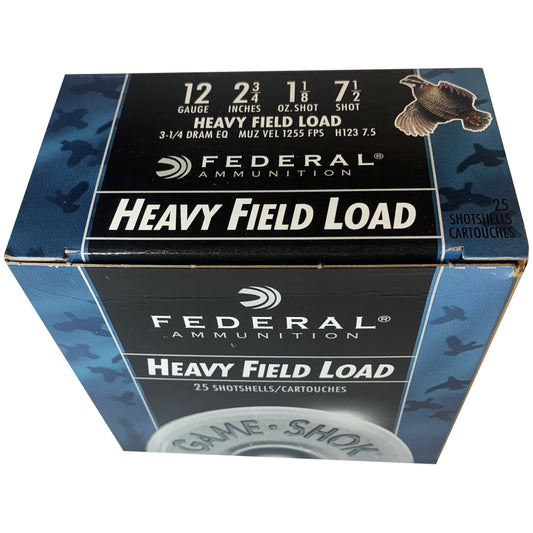 H123 7.5 12gauge 2 3/4"  25/bx  Heavy Field Load