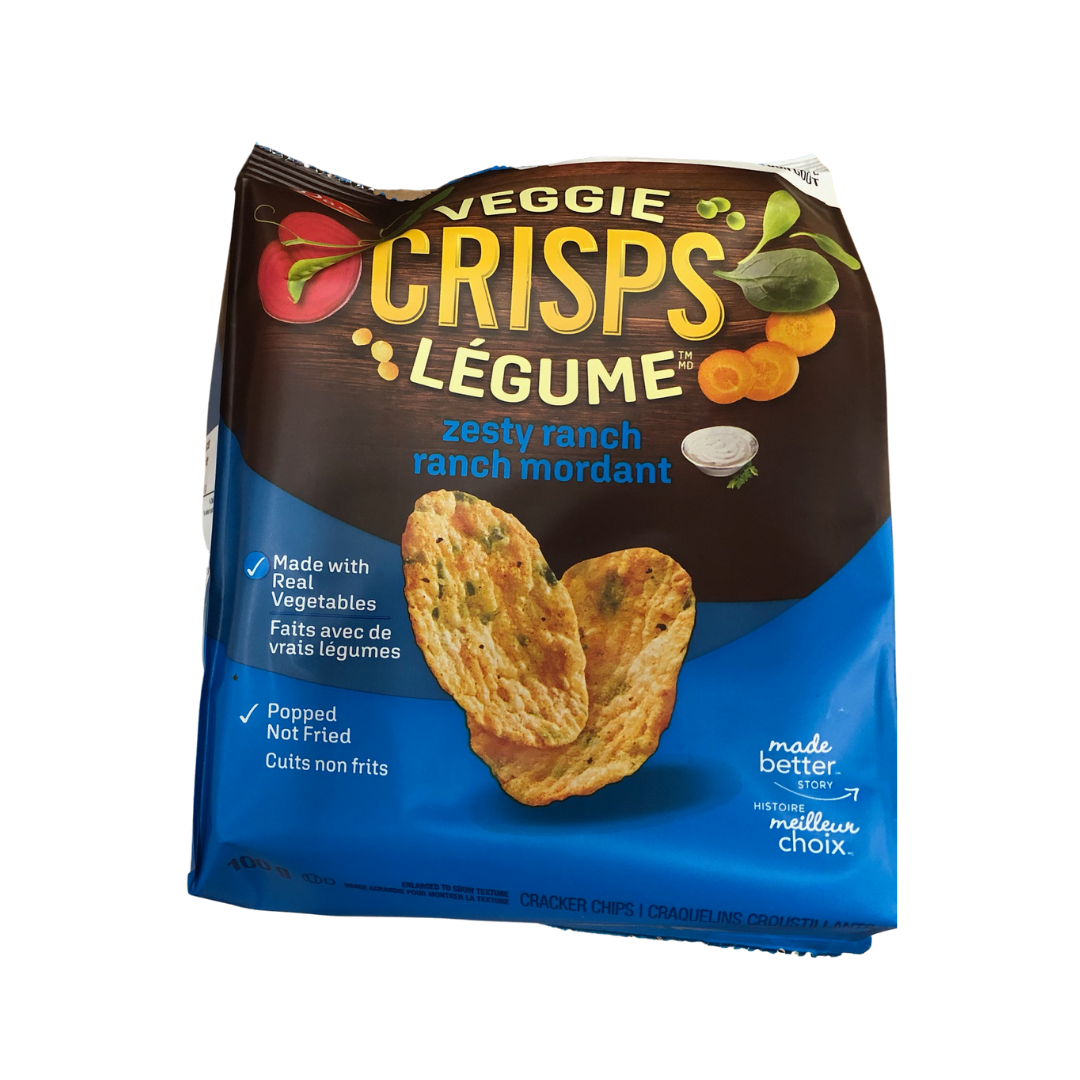 Dare Veggie Crisps Zesty Ranch 100g 12/cs Aiton Drug Co