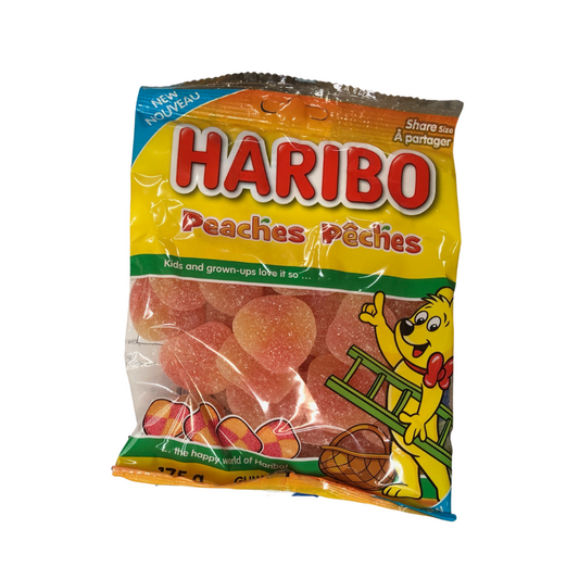 Haribo Peaches Gummy Candy 175g 12/cs